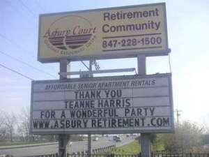 Hundreds of senior citizens outside Chicago got an unexpected treat this past Halloween - a free party sponsored by a jilted bride.